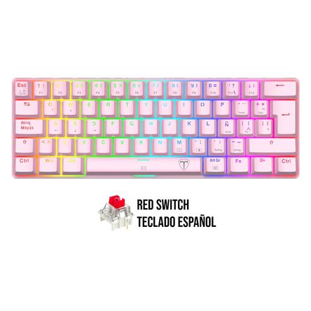 Teclado T-Dagger ARENA RGB T-TGK321P-RGB-SP PINK RED SWITCH