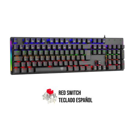 Teclado T-Dagger NAXOS Rainbow T-TGK310-RD-SP RED SWITCH