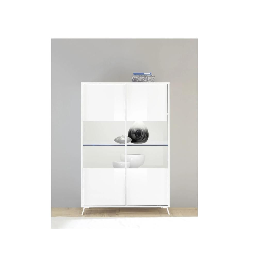 Vitrina Clásica TU MESITA Jiraf color Blanco 2 puertas