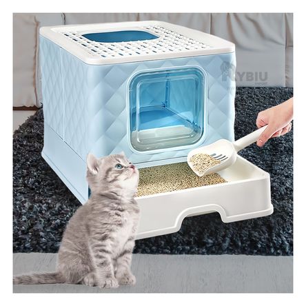 Arenero Practico con Bandeja Movible Celeste Y+Agendita