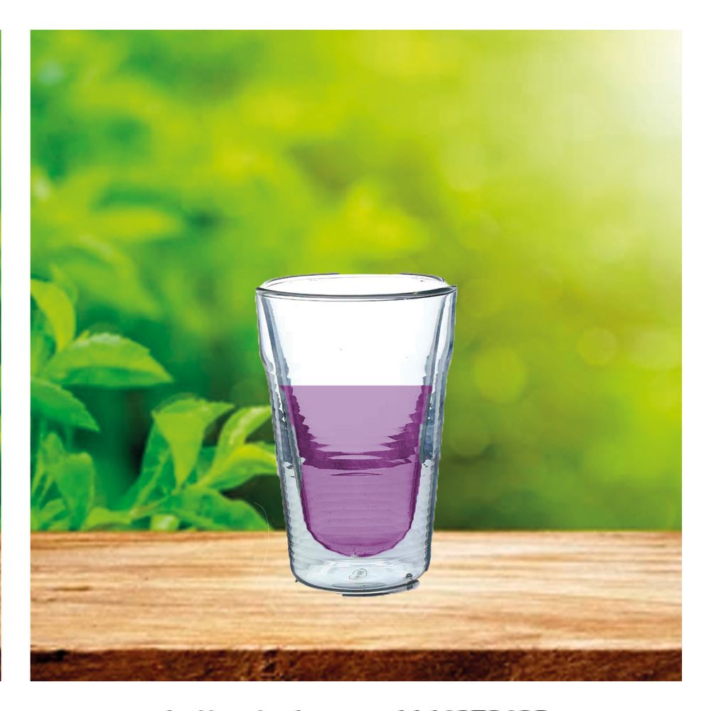 Vaso de Borosilicato en Color Transparente Y+Stickers Vaso de Borosilicato en Color Transparente Y+Stickers
