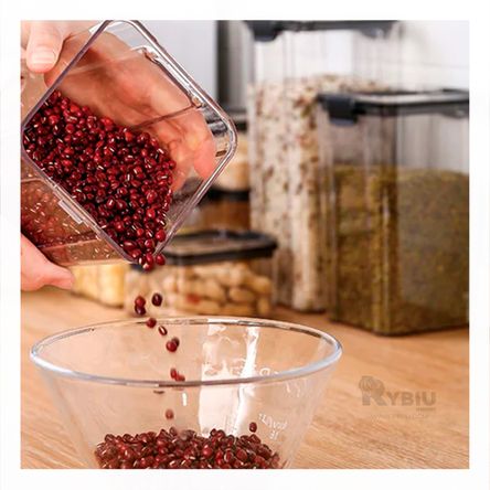 Frasco Acrilico para Almacenar 1.8 kilos de Tapa Negra Frasco Acrilico para Almacenar 1.8 kilos de Tapa Negra