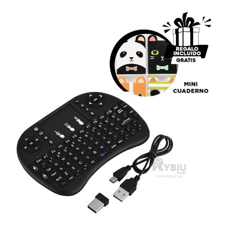 Teclado Moderno e Innovador en Color Negro Y+Agendita Teclado Moderno e Innovador en Color Negro Y+Agendita