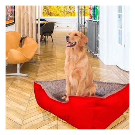 Cama Canina de Color Rojo en Talla XXL Y+Papel de Regalo