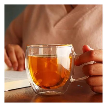 Taza Cristalina para Te en Transparente Y+Papel de Regalo