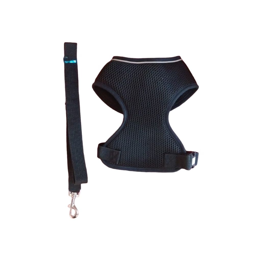 Pechera Arnés de Malla Antitraspirante para Mascotas Perros y/o Gatos Talla 1 Negro Pechera Arnés de Malla Antitraspirante para Mascotas Perros y/o Gatos Talla 1 Negro