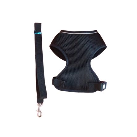 Pechera Arnés de Malla Antitraspirante para Mascotas Perros y/o Gatos Talla 1 Negro Pechera Arnés de Malla Antitraspirante para Mascotas Perros y/o Gatos Talla 1 Negro