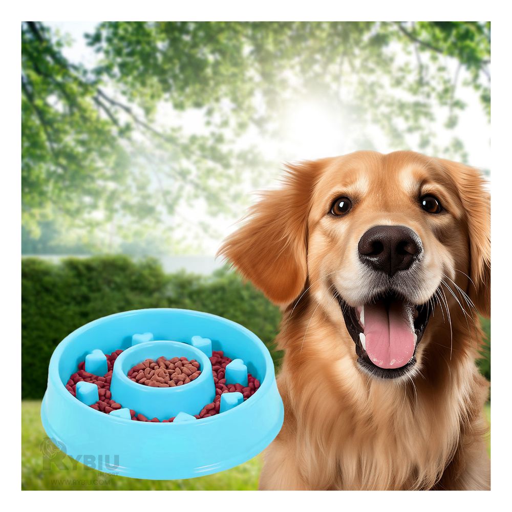 Plato Antiestres Circular para Mascotas en Color Celeste Plato Antiestres Circular para Mascotas en Color Celeste