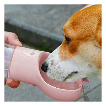 Dispensador Portatil en Forma de Manzana para Perros Rosado