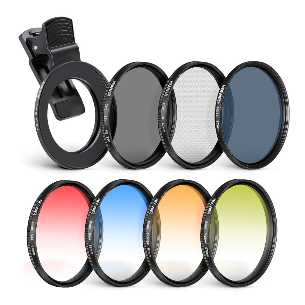 NEEWER Kit De Filtro 67 mm Con Clip De Lente De Teléfono Para iPhone 15 14 Pro Max 13 12 Y cámaras