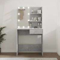 Tocador Clásico TU MESITA klein color Ceniza 1 cajón LED