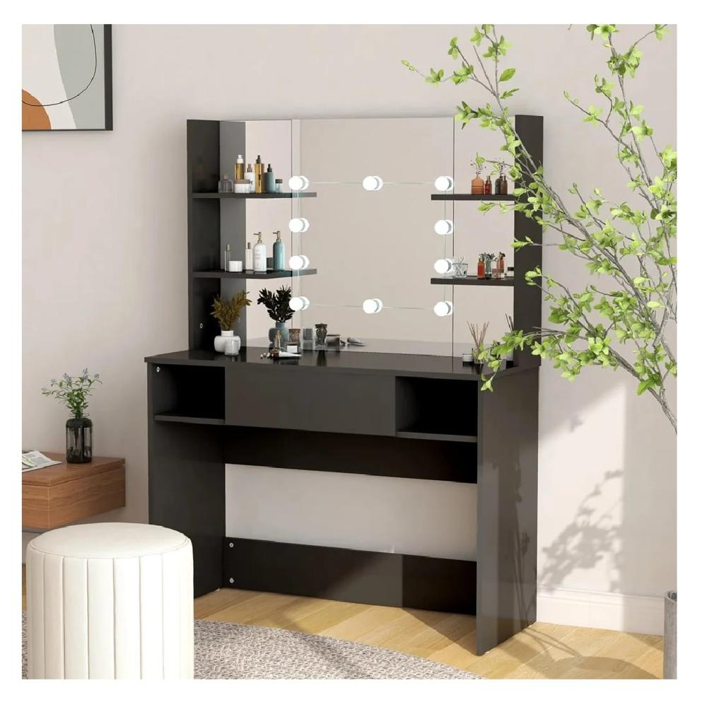 Tocador Juvenil TU MESITA Olimpia color Negro 1 cajón mas espejo