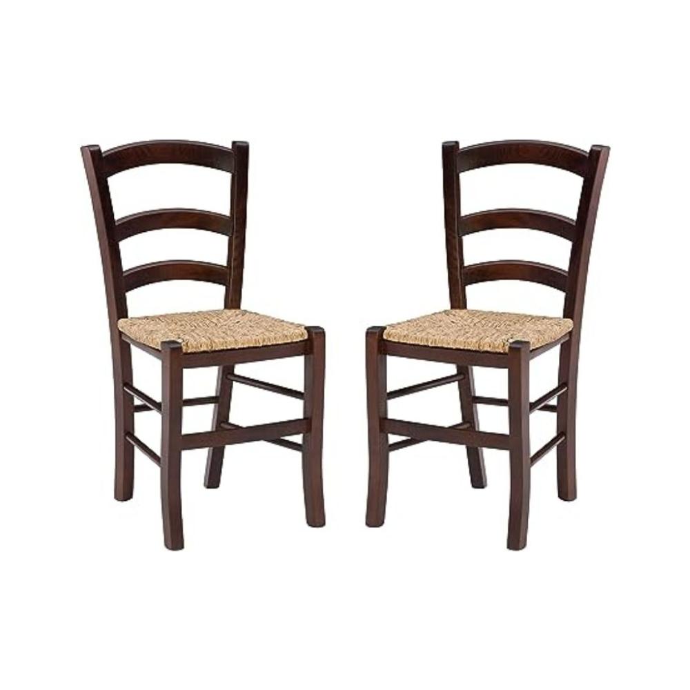 Juego de 2 Sillas de Comedor Linon Nogal