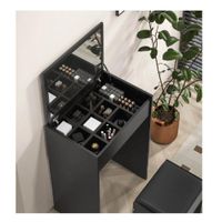 Tocador Multiusos TU MESITA Sofía color Negro con espejo 1 puerta