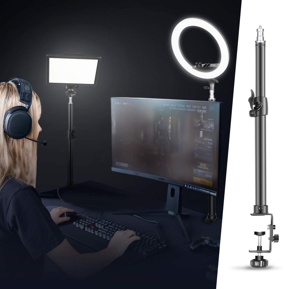 NEEWER Mesa Soporte De Luz Clip Soporte Para Anillo Luz Y Luz LED Aleación Para Video Y Fotografía