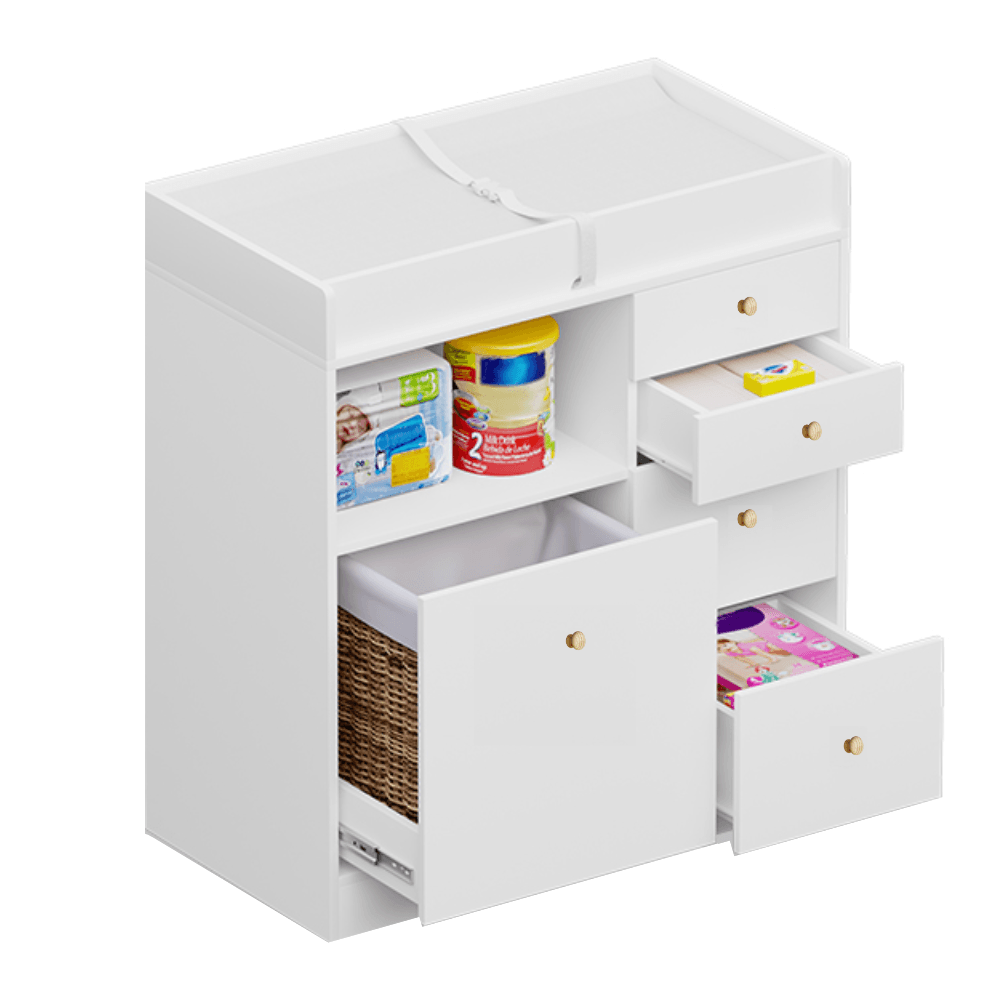 Comoda Cambiador De Bebe Adina Blanco Muebles Bonno