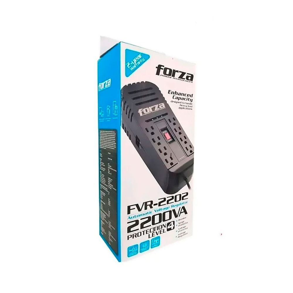 Estabilizador Forza Fvr-2202 Automático 8 Tomas 2200Va 1100W | Promart ...