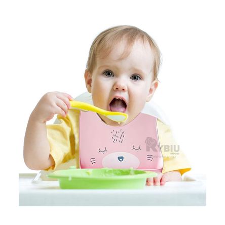 Babero con Cierre de Boton para Bebe en Rosado Y+Agendita Babero con Cierre de Boton para Bebe en Rosado Y+Agendita