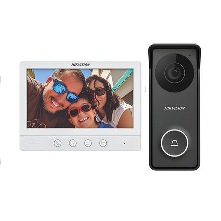 Kit Videoportero Intercomunicador Ds Kis213 Hikvision Full Hd 1 Pantalla Lcd 7 Ip65