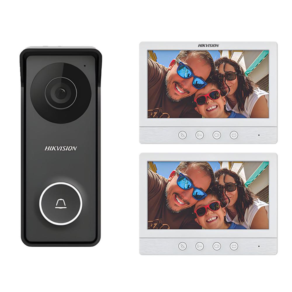 Kit Videoportero Intercomunicador Ds Kis213 Hikvision Full Hd 2 Pantallas Lcd 7 Ip65 Kit Videoportero Intercomunicador Ds Kis213 Hikvision Full Hd 2 Pantallas Lcd 7 Ip65