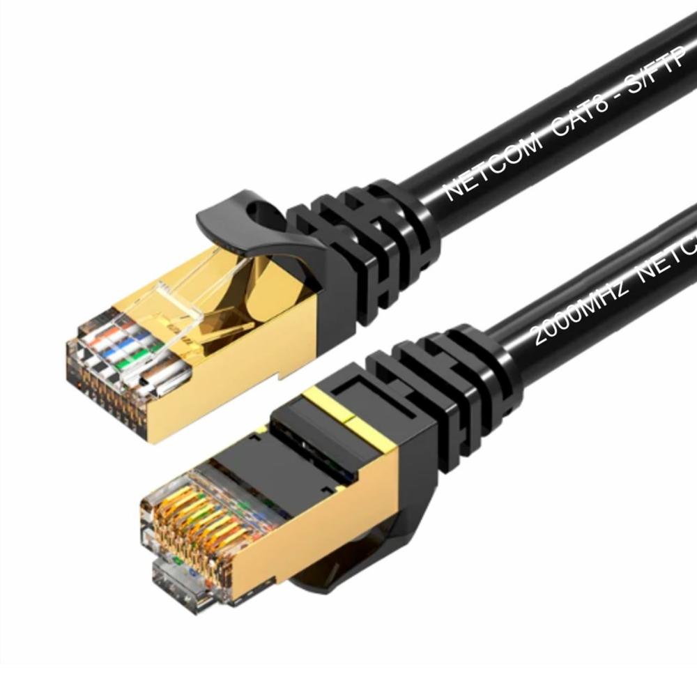 Cable de Red Cat 8 Conector Rj45 40 Gbps Lan Ethernet 1 Metro NETCOM Cable de Red Cat 8 Conector Rj45 40 Gbps Lan Ethernet 1 Metro NETCOM