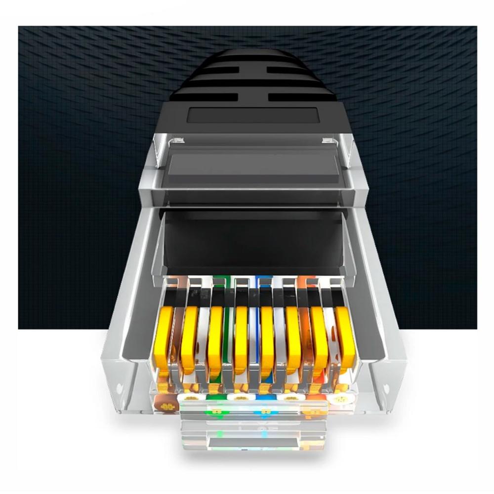 Cable de Red Cat 8 Conector Rj45 40 Gbps Lan Ethernet 1 Metro NETCOM ...