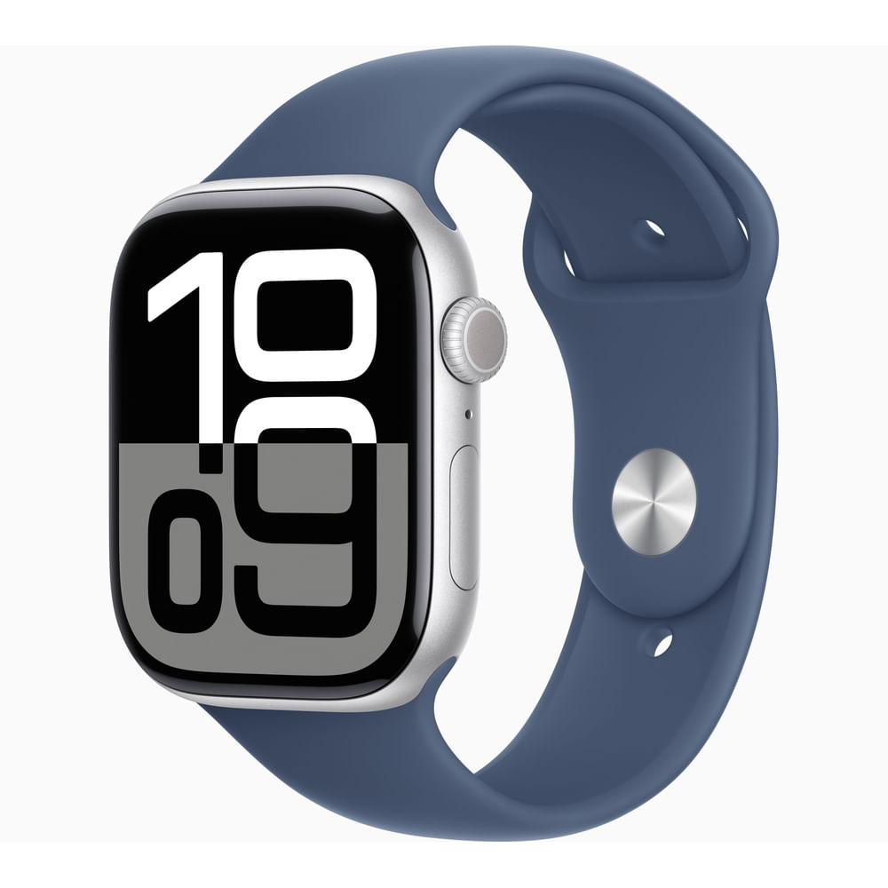 Apple Watch Series 10 Aluminio (GPS) 46 mm ML - Plata Sport Band Azul