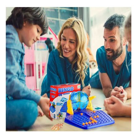 Bingo Clasico para Diversion en Casa Celeste Y+Stickers Bingo Clasico para Diversion en Casa Celeste Y+Stickers