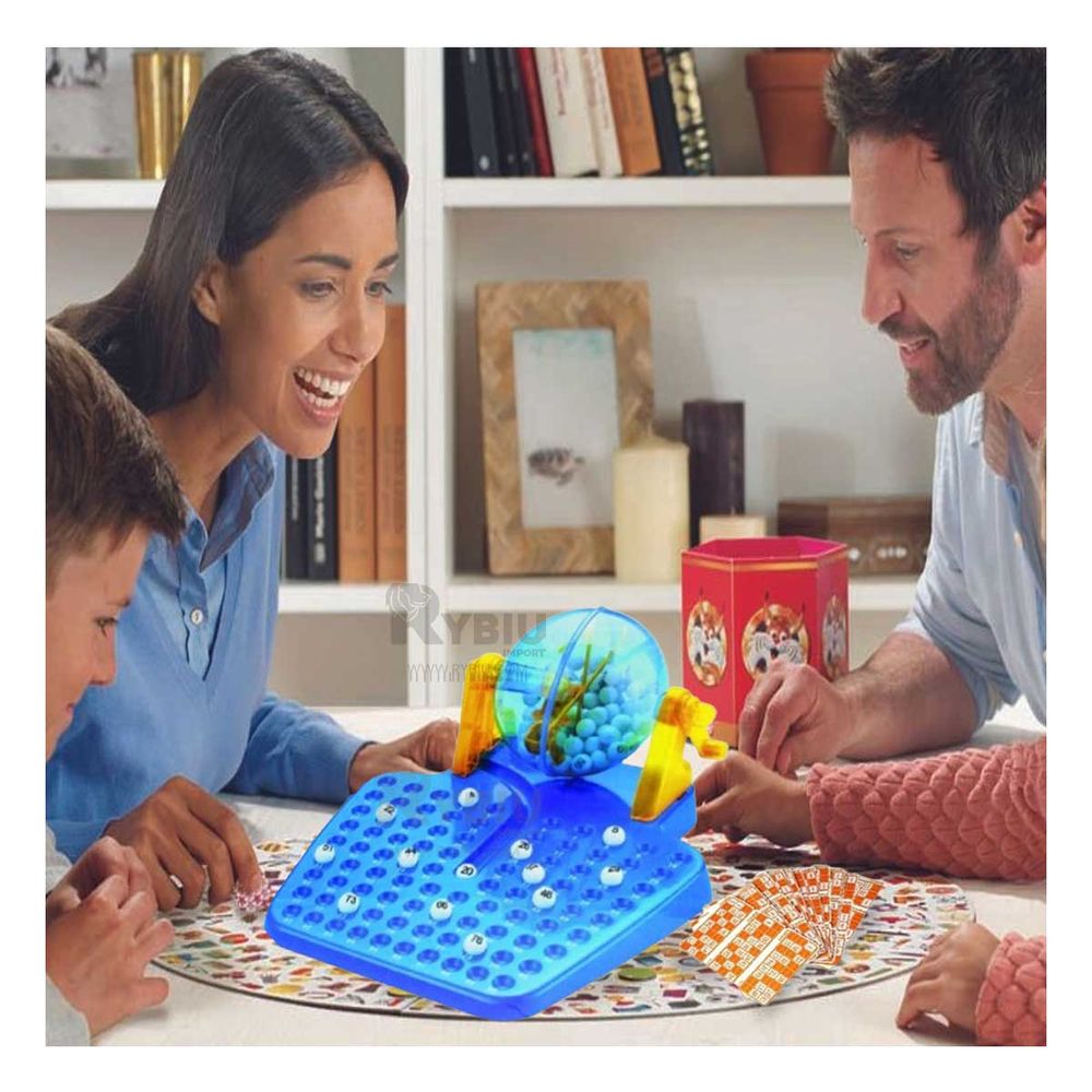 Bingo Atractivo para Juegos en Casa Color Celeste Y+Agendita Bingo Atractivo para Juegos en Casa Color Celeste Y+Agendita