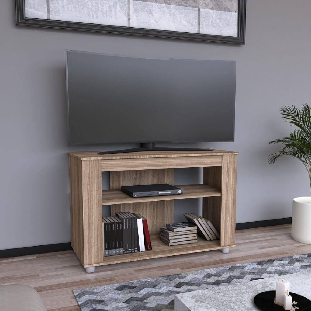 Centro De Entretenimiento Nacion Muebles Andromeda Color Manzano