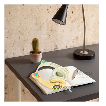 Audifonos Facil de Transportar en Amarillo Y+Stickers Audifonos Facil de Transportar en Amarillo Y+Stickers