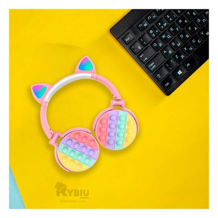 Audifonos Funcionales y Practicos en Color Rosado Y+Stickers Audifonos Funcionales y Practicos en Color Rosado Y+Stickers