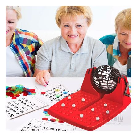 Bingo Divertido para Reuniones Familiares en Color Rojo Bingo Divertido para Reuniones Familiares en Color Rojo