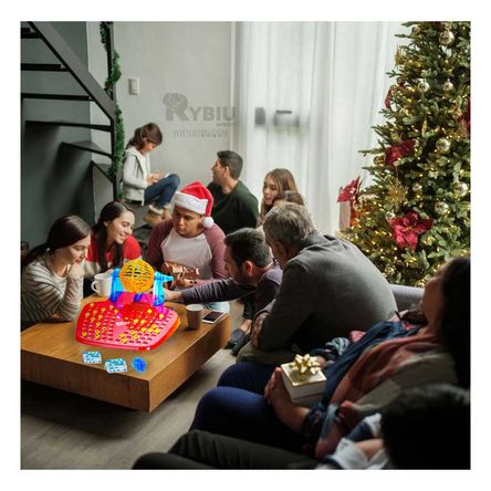 Bingo Familiar de 48 Cartas para Todo Tipo de Reuniones Rojo Bingo Familiar de 48 Cartas para Todo Tipo de Reuniones Rojo