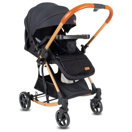 Coche Mecedora Petricor con Mango Reversible Negro