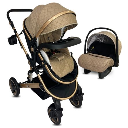 Coche Moisés 4 en 1 Grand Bascher con Portabebé Beige