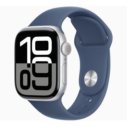 Apple Watch Series 10 Aluminio (GPS + Celular) 42 mm ML - Plata Sport Band Azul