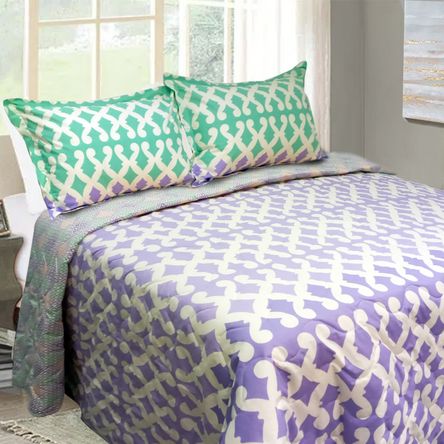 Edredón con Funda Sham 2 Plazas Karet Alondra Edredón con Funda Sham 2 Plazas Karet Alondra