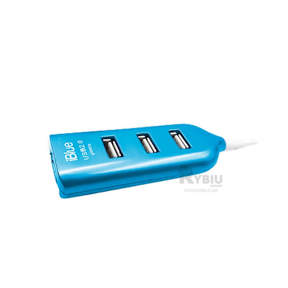 Hub con 4 Puertos Usb 2.0 en Tono Turquesa Y+Stickers - Promart
