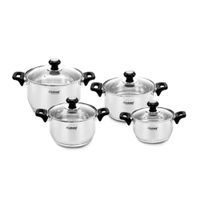 Juego de ollas Luissant LU 1104A 8 Piezas Negro