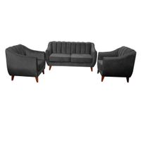 Juego de Sala Mallma Deco 3 1 1 Avanico Plomo