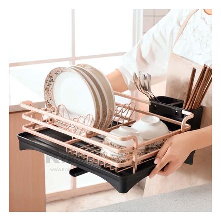 Escurridor de Utensilios en Color Oro Rosa Y+Stickers Escurridor de Utensilios en Color Oro Rosa Y+Stickers