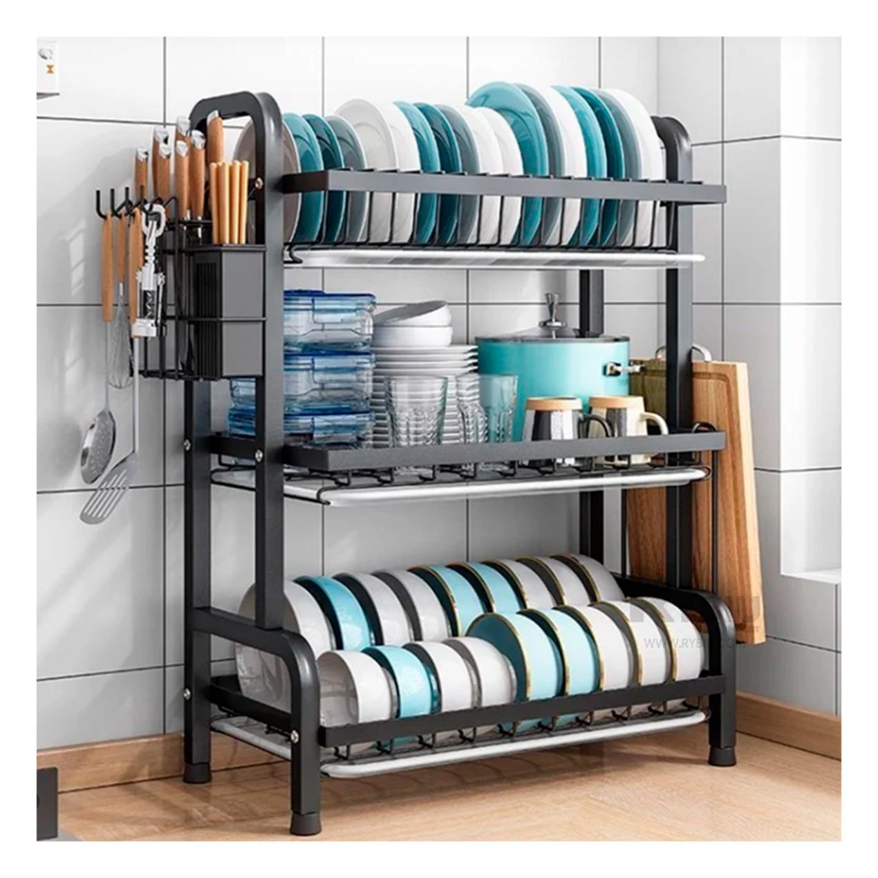 Escurridor Resistente en Color Negro Y+Agendita