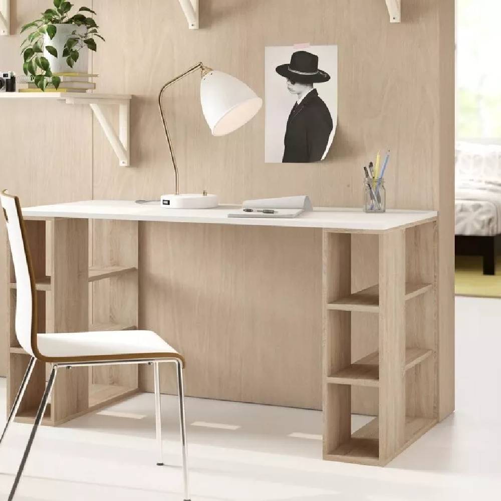 Escritorio Nacion Muebles Anna Color Duna con Blanco