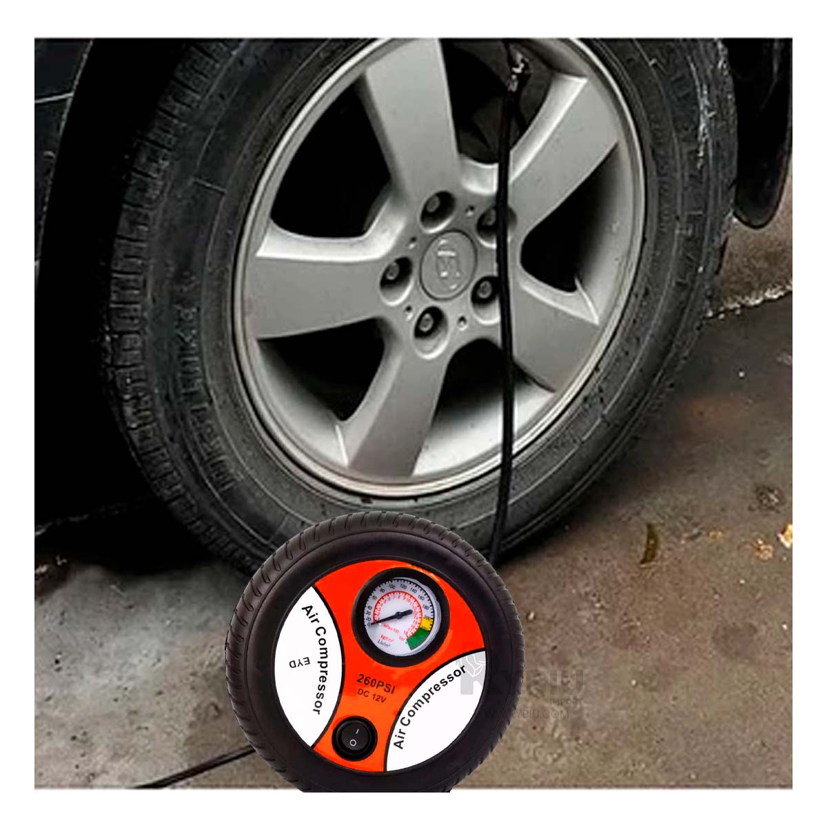 Compresor de Pequeño de Facil Uso Negro Y+Stickers