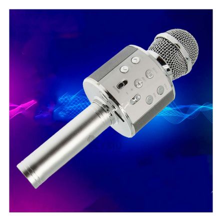 Microfono para Podcast en Color Plomo Y+Papel de Regalo