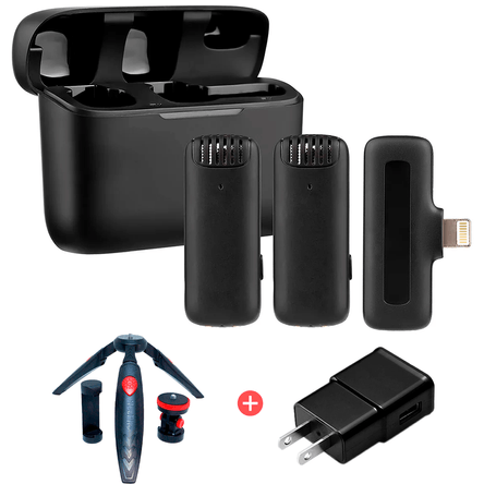 Microfono Inalámbrico Lightning ULANZI J12 Mas Tripode Y Cargador