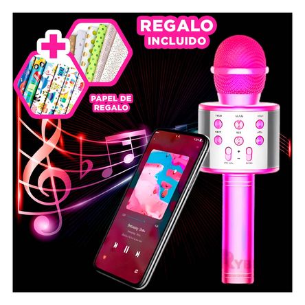 Microfono para Podcast en Color Fucsia Y+Papel de Regalo