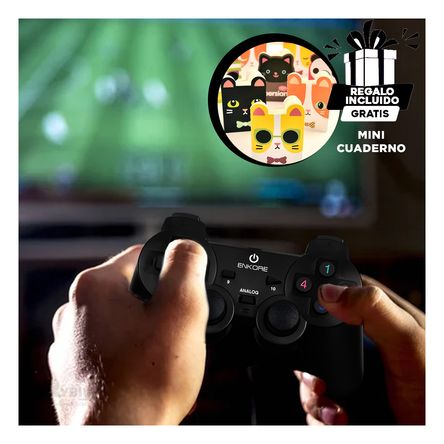 Mando Versatil Gamer en Color Negro Y+Agendita Mando Versatil Gamer en Color Negro Y+Agendita