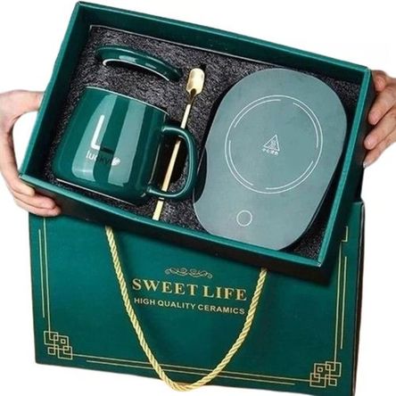 Taza Con Calentador Eléctrico Verde Taza Con Calentador Eléctrico Verde
